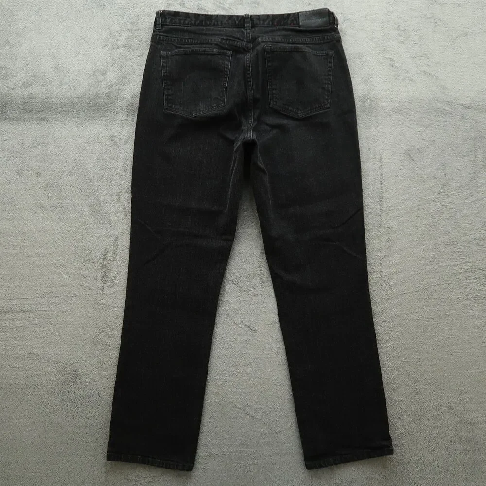 Ralph Lauren Jeans Women's 14 Gray High-Rise Classic Straight Denim 31